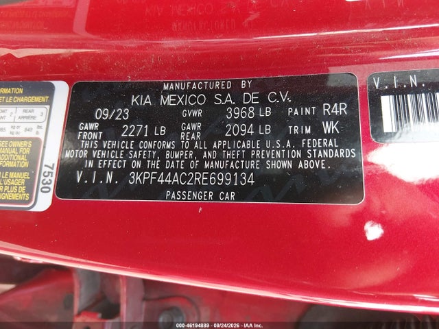 KIA FORTE GT 2024 3KPF44AC2RE699134 Image 9