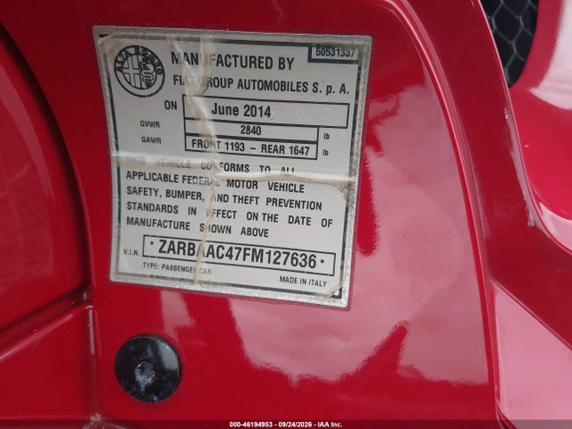 ZARBAAC47FM127636 Alfa Romeo 4c Launch Edition