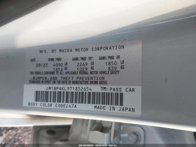 Продаж на аукціоні авто 2026 Mazda Paquete De Escotilla Mazda3 2.5 S Select Sport, vin: JM1BPAKL9T1852654, номер лоту: 46195038