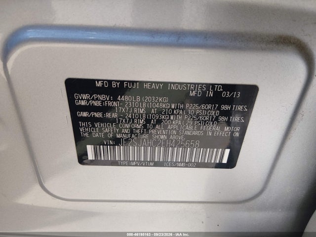 Subaru Forester 2.5i Limited 2014 JF2SJAHC2EH425658 Image 9