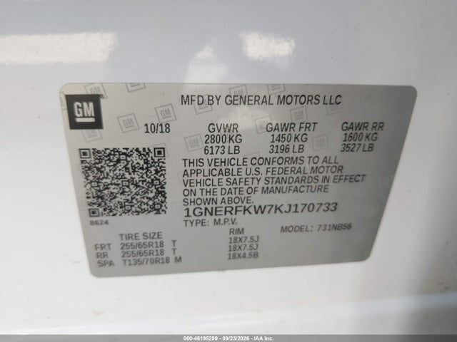 Chevrolet Traverse Ls 2019 1GNERFKW7KJ170733 Image 9
