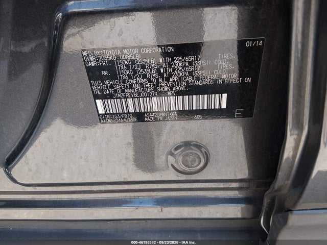 Toyota RAV4 LE 2014 JTMZFREV6EJ001279 Image 9
