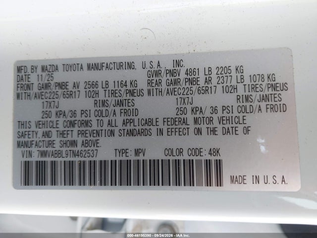 Продаж на аукціоні авто 2026 Mazda Cx-50 2.5 S Preferred, vin: 7MMVABBL9TN462537, номер лоту: 46195390