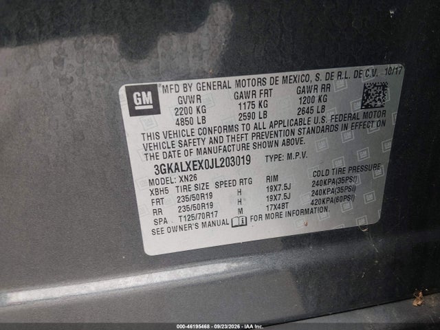 Продаж на аукціоні авто 2018 Gmc Terrain Denali, vin: 3GKALXEX0JL203019, номер лоту: 46195468