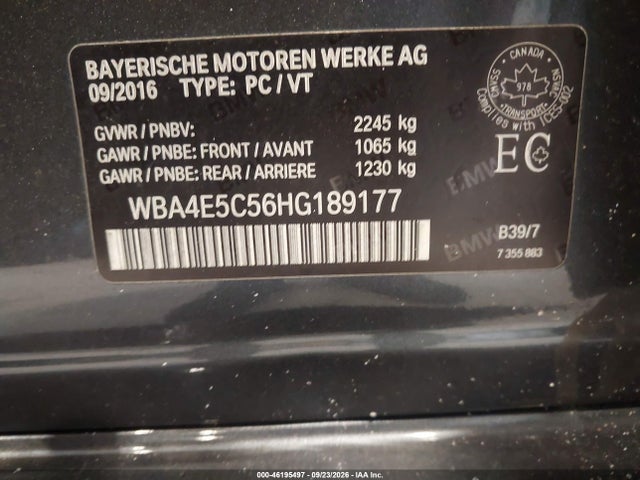 Продажа на аукционе авто 2017 Bmw 440i Gran Coupe Xdrive, vin: WBA4E5C56HG189177, номер лота: 46195497
