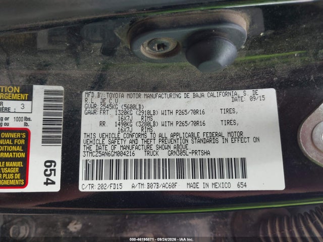 Aukcja sprzedaży 2016 Toyota Tacoma Trd Off Road, vin: 3TMCZ5AN6GM004216, numer aukcji: 46195871