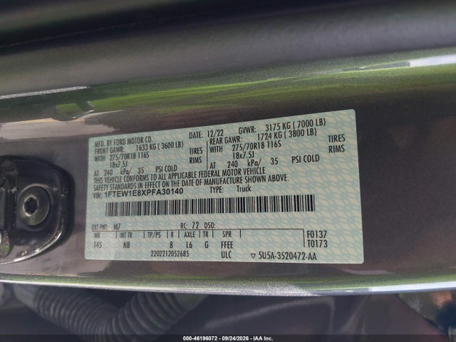 Ford F-150 Tremor 2023 1FTEW1E8XPFA30140 Image 9