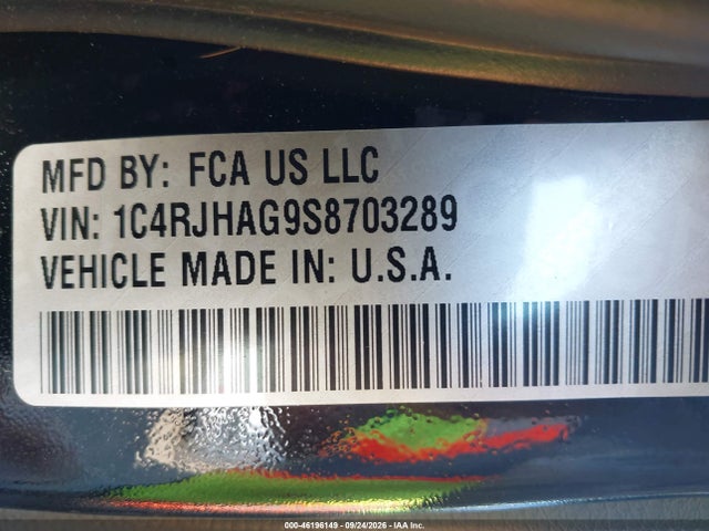2025 Jeep Grand Cherokee Altitude 4x4 მანქანა იყიდება აუქციონზე, vin: 1C4RJHAG9S8703289, აუქციონის ნომერი: 46196149