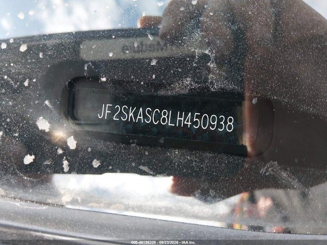 46196208 :رقم المزاد ، JF2SKASC8LH450938 vin ، 2020 Subaru Forester Limited مزاد بيع