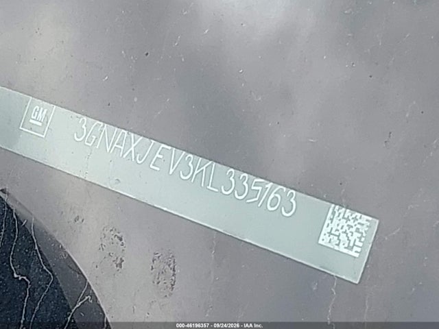 Aukcja sprzedaży 2019 Chevrolet Equinox Lt, vin: 3GNAXJEV3KL335163, numer aukcji: 46196357