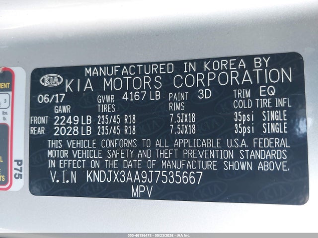 KIA Soul ! 2018 KNDJX3AA9J7535667 Image 9