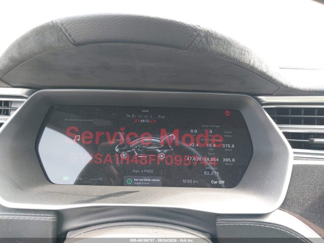 46196757 :رقم المزاد ، 5YJSA1H48FF095744 vin ، 2015 Tesla Model S 85d/p85d/p90d مزاد بيع