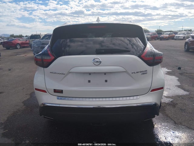 2019 Nissan Murano Platinum მანქანა იყიდება აუქციონზე, vin: 5N1AZ2MS6KN107217, აუქციონის ნომერი: 46196761