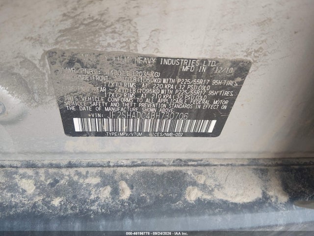 46196778 :رقم المزاد ، JF2SHADC4BH730706 vin ، 2011 Subaru Forester 2.5x Premium مزاد بيع