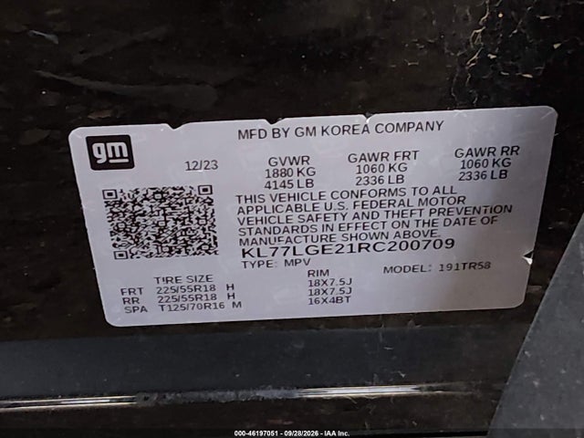 KL77LGE21RC200709 Chevrolet Trax Fwd 1rs