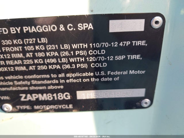 Vespa Primavera/sprint 150 2021 ZAPM818G1M5904853 Image 10