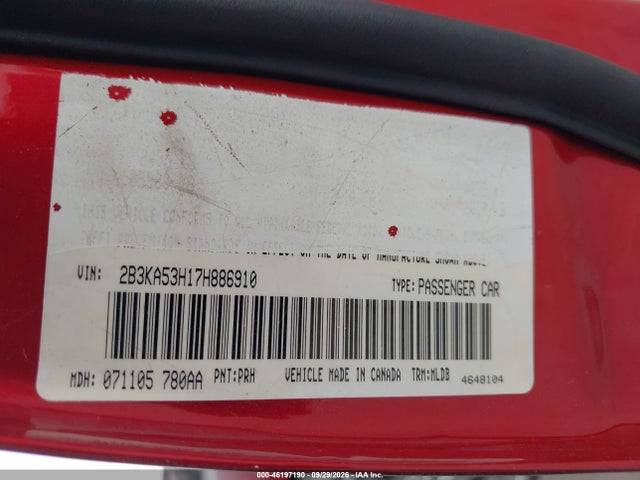 Aukcja sprzedaży 2007 Dodge Charger Rt, vin: 2B3KA53H17H886910, numer aukcji: 46197190