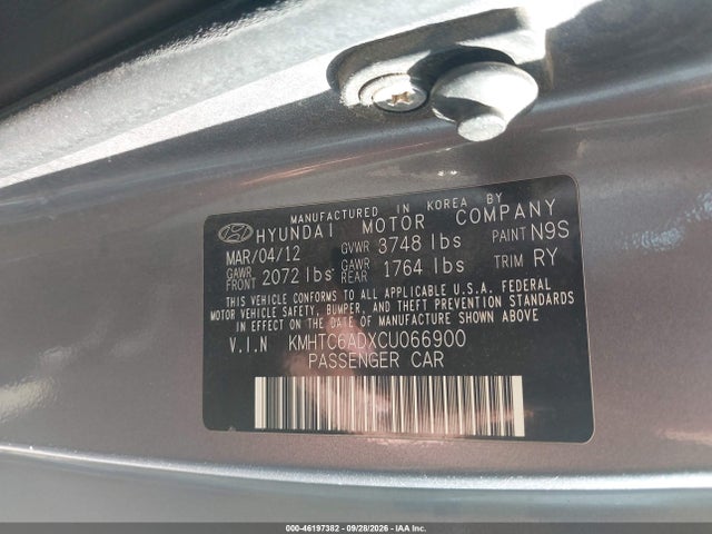 Продажа на аукционе авто 2012 Hyundai Veloster Base W/black, vin: KMHTC6ADXCU066900, номер лота: 46197382