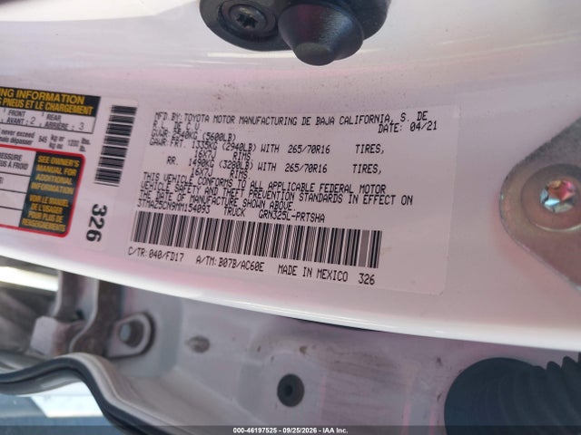 3TMAZ5CN9MM154093 Toyota Tacoma Trd Off-road