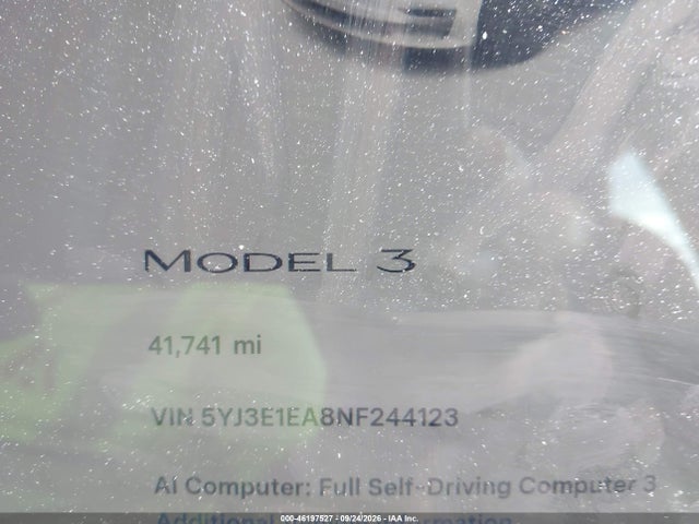 Aukcja sprzedaży 2022 Tesla Modelo 3 Rear-wheel Drive, vin: 5YJ3E1EA8NF244123, numer aukcji: 46197527