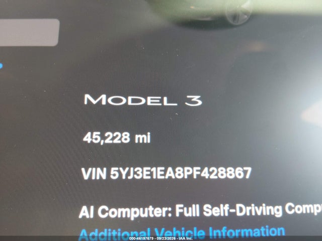 Tesla Model 3 Rear-wheel Drive 2023 5YJ3E1EA8PF428867 Image 7