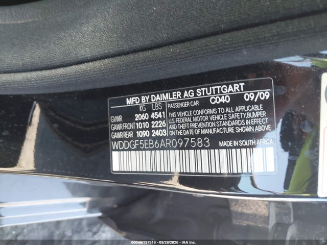 2010 Mercedes-benz C 300 Luxury/sport მანქანა იყიდება აუქციონზე, vin: WDDGF5EB6AR097583, აუქციონის ნომერი: 46197918