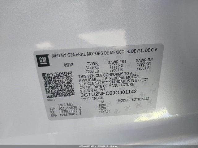GMC Sierra 1500 Slt 2018 3GTU2NEC6JG401142 Image 9