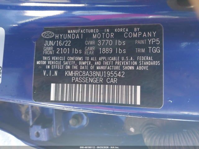 Hyundai Venue Sel 2022 KMHRC8A38NU195542 Image 9