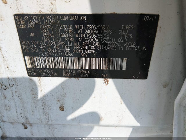 Aukcja sprzedaży 2012 Scion Xb, vin: JTLZE4FE7C1146286, numer aukcji: 46198288