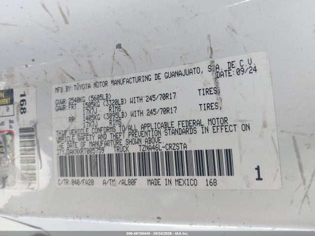 3TYJDAKNXRT005759 Toyota Tacoma Sr