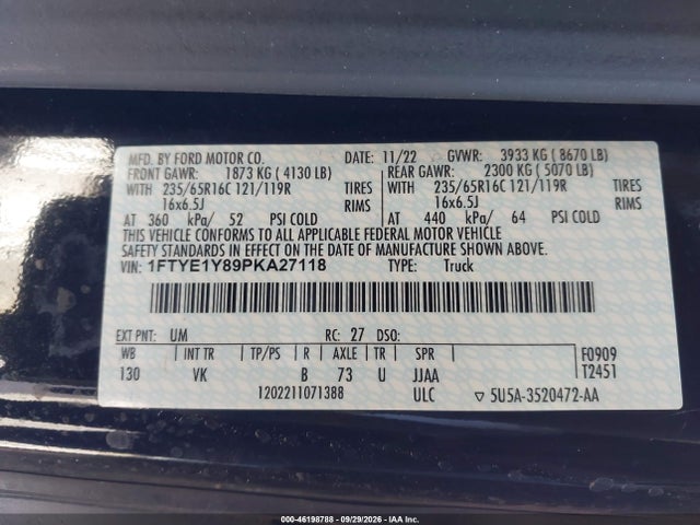 Ford Transit-150 2023 1FTYE1Y89PKA27118 Image 9