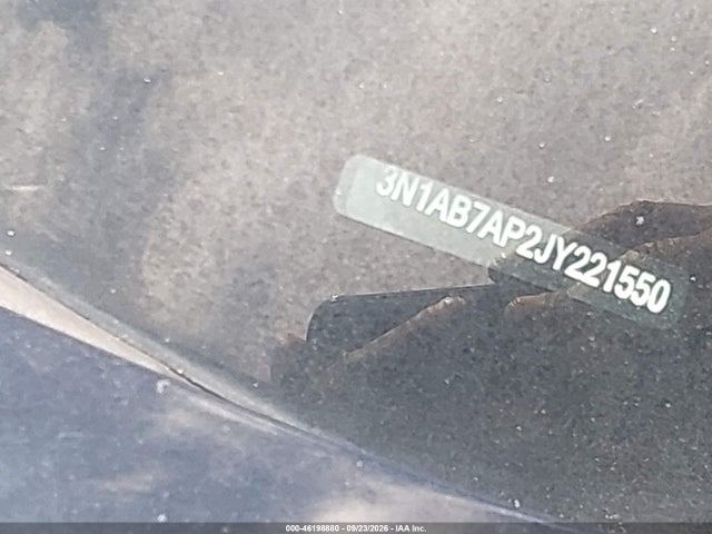 2018 Nissan Sentra S მანქანა იყიდება აუქციონზე, vin: 3N1AB7AP2JY221550, აუქციონის ნომერი: 46198880