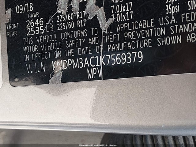 KIA Sportage Lx 2019 KNDPM3AC1K7569379 Image 9