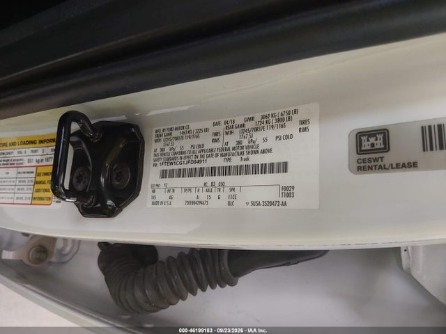 Продажа на аукционе авто 2018 Ford F-150 Xl, vin: 1FTEW1CG1JFD04911, номер лота: 46199183