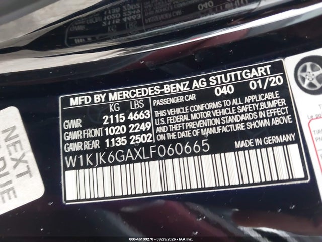 W1KJK6GAXLF060665 Mercedes-Benz SL 450