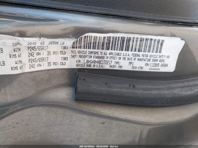 Продажа на аукционе авто 2008 Jeep Commander Sport, vin: 1J8HG48N48C172217, номер лота: 46199424