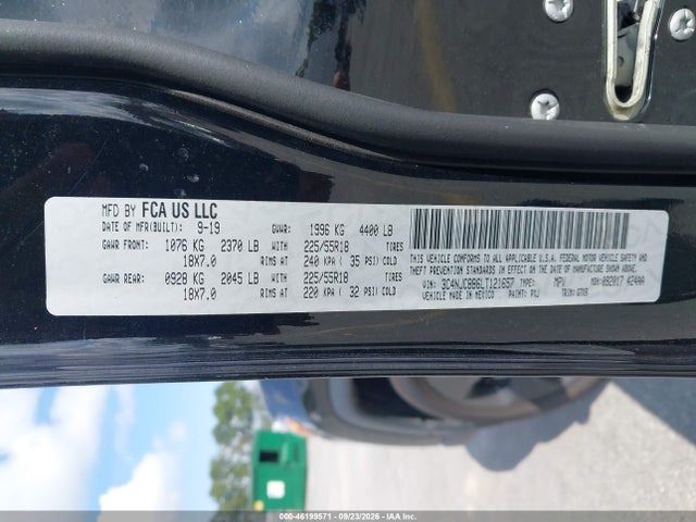 46199571 :رقم المزاد ، 3C4NJCBB6LT121657 vin ، 2020 Jeep Compass Altitude Fwd مزاد بيع