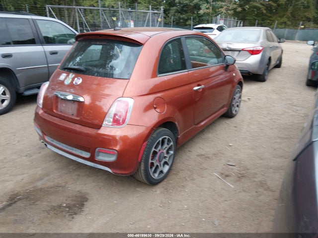46199630 :رقم المزاد ، 3C3CFFBR9CT110339 vin ، 2012 Fiat 500 Sport مزاد بيع