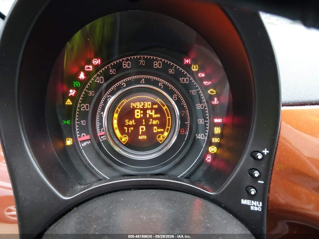 46199630 :رقم المزاد ، 3C3CFFBR9CT110339 vin ، 2012 Fiat 500 Sport مزاد بيع