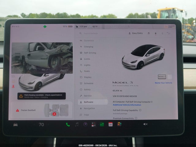 Auction sale of the 2019 Tesla Model 3 Long Range/mid Range/standard Range/standard Range Plus, vin: 5YJ3E1EA6KF483438, lot number: 46200369