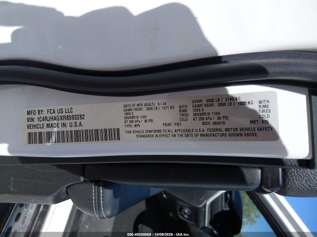 46200569 :رقم المزاد ، 1C4RJHAGXR8593282 vin ، 2024 Jeep Grand Cherokee Laredo X 4x4 مزاد بيع