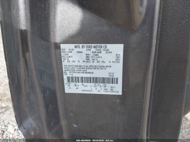 Aukcja sprzedaży 2009 Ford F-150 Xlt, vin: 1FTPX14V19FB05615, numer aukcji: 46200658