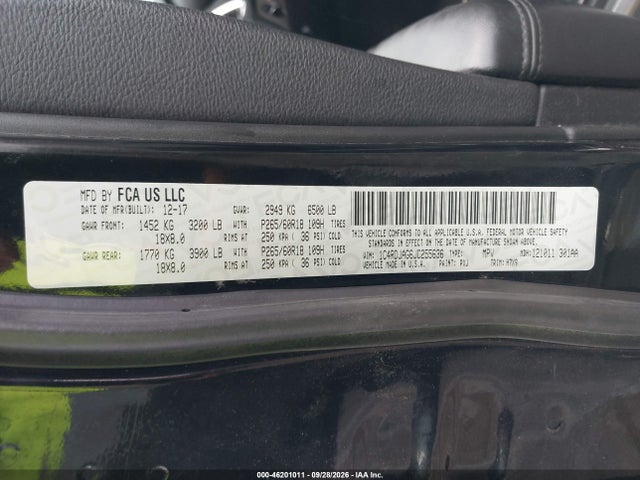 2018 Dodge Durango Sxt Awd მანქანა იყიდება აუქციონზე, vin: 1C4RDJAG6JC255636, აუქციონის ნომერი: 46201011