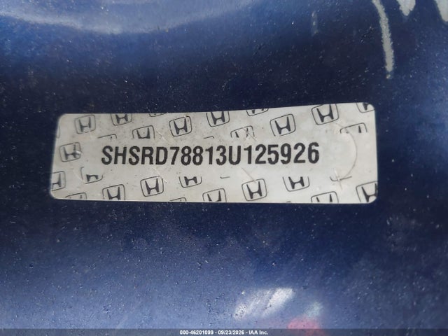 Auction sale of the 2003 Honda Cr-v Ex, vin: SHSRD78813U125926, lot number: 46201099