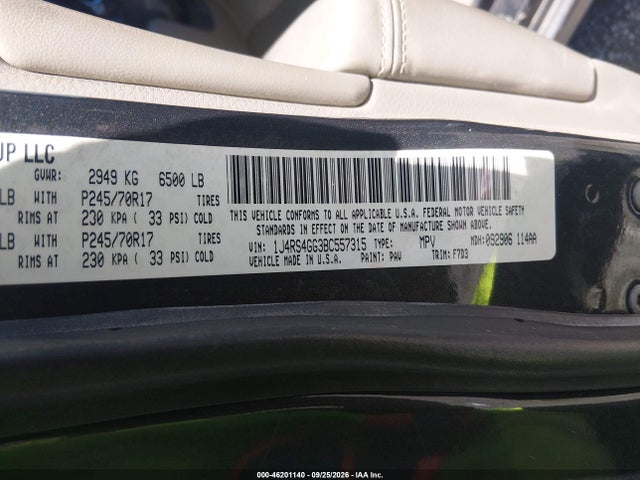 Продаж на аукціоні авто 2011 Jeep Grand Cherokee Laredo, vin: 1J4RS4GG3BC557315, номер лоту: 46201140