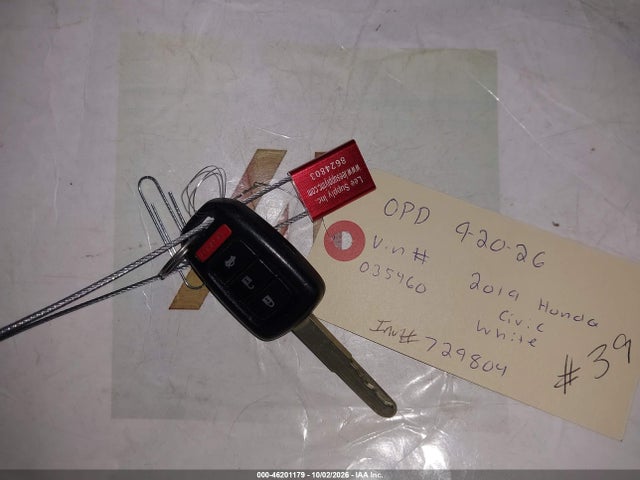 Продаж на аукціоні авто 2019 Honda Civic Lx, vin: 19XFC2F65KE035460, номер лоту: 46201179