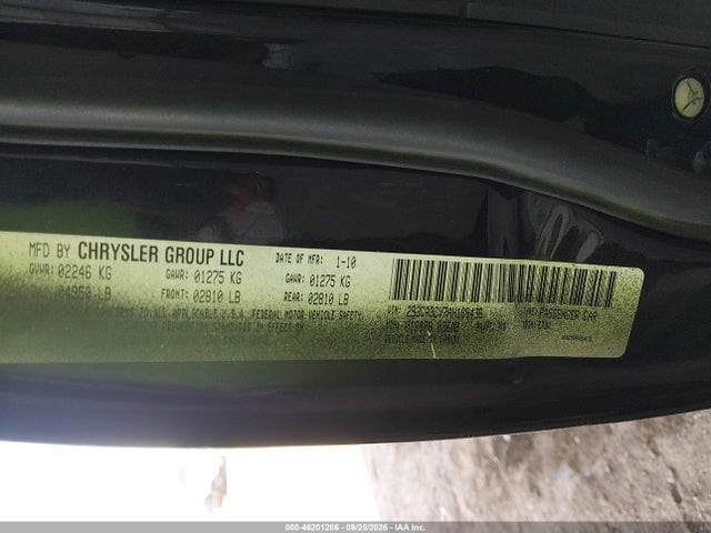 Продаж на аукціоні авто 2010 Dodge Charger Sxt, vin: 2B3CA3CV7AH188436, номер лоту: 46201286