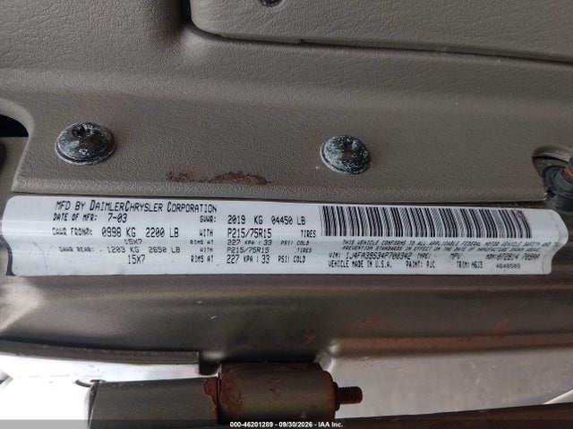 Продаж на аукціоні авто 2004 Jeep Wrangler X, vin: 1J4FA39S34P700342, номер лоту: 46201289