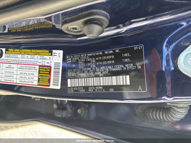 Продаж на аукціоні авто 2021 Toyota Highlander Xle, vin: 5TDGZRBH6MS553797, номер лоту: 46201814