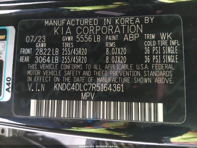 Aukcja sprzedaży 2024 Kia Ev6 Gt-line, vin: KNDC4DLC7R5164361, numer aukcji: 46201828